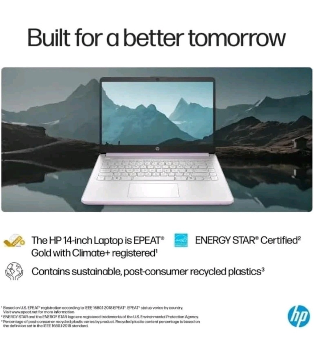 HP 14″ Laptop Intel Processor 4-Cores N150 8GB Memory 128GB UFS Win11