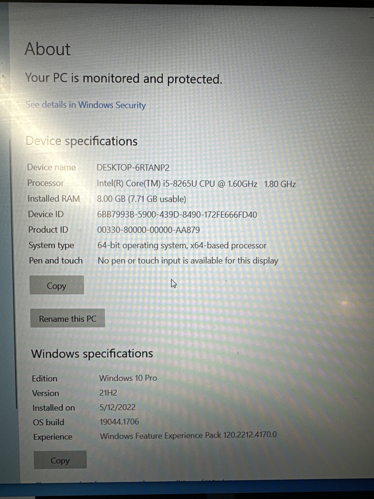 Lenovo 20NB001JUS 15.6-Inch 8 Gb RAM 256 Gb SSD Notebook – Black