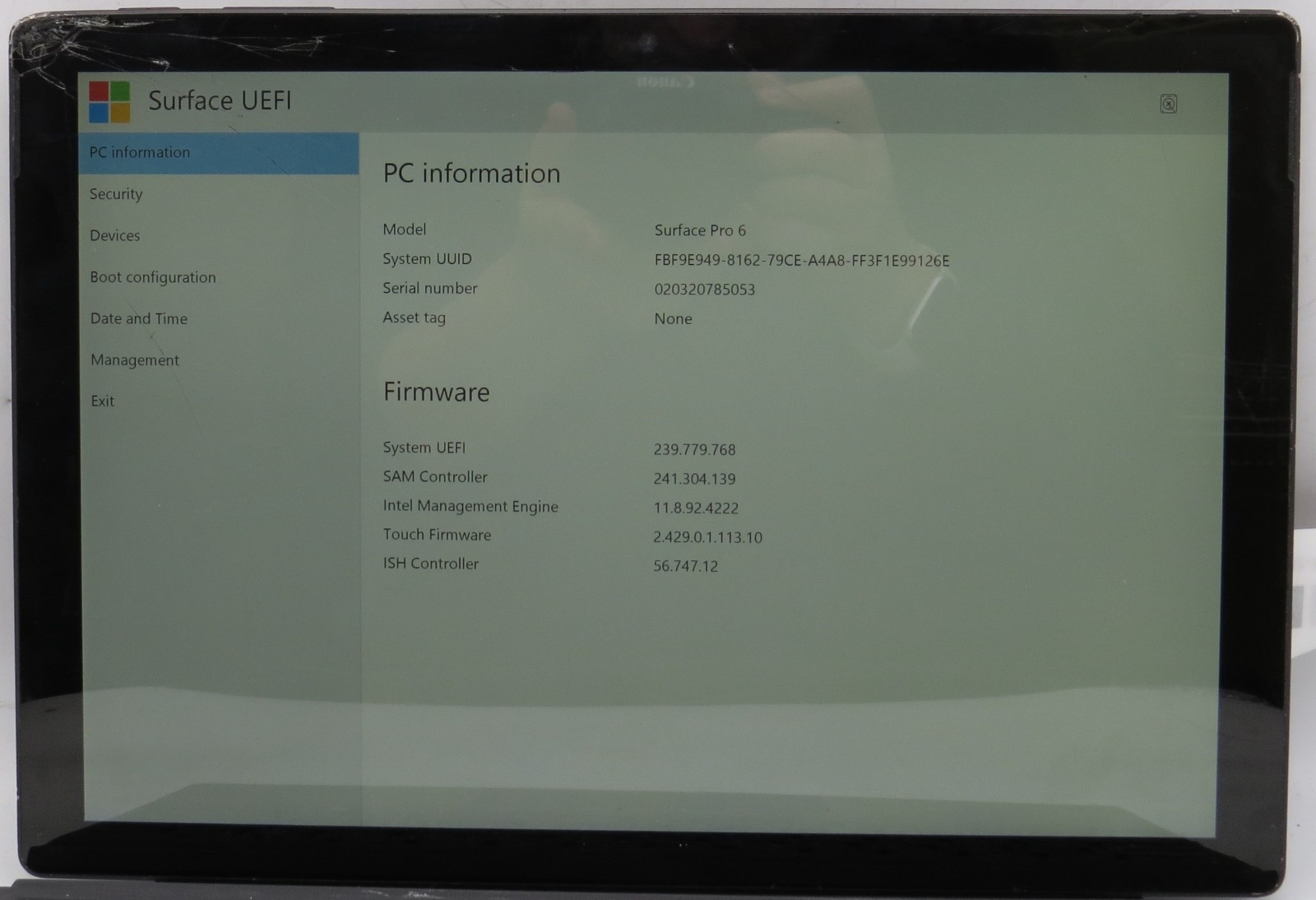 Microsoft Surface Pro 6 | i5-8250U | 8GB RAM/256GB | No OS