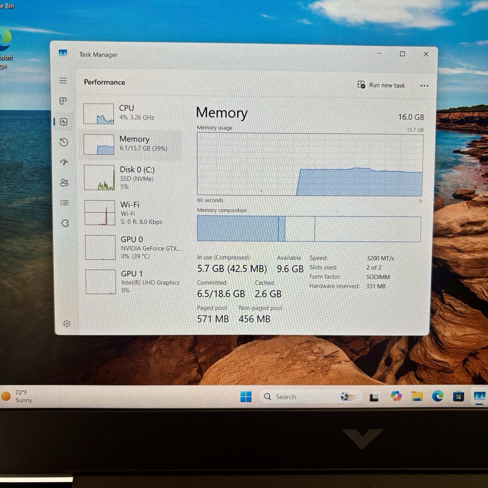 HP Victus 15-FA0031DX 15.6″ Core i5-12450H GeForce GTX 1650 8GB RAM 512GB NVMe