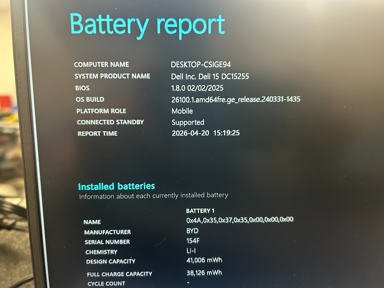 DELL 15 DC15255 G8MK9, AMD Ryzen 7 7730U, 2.00 GHz, 16 GB RAM, 512 GB NVMe SSD