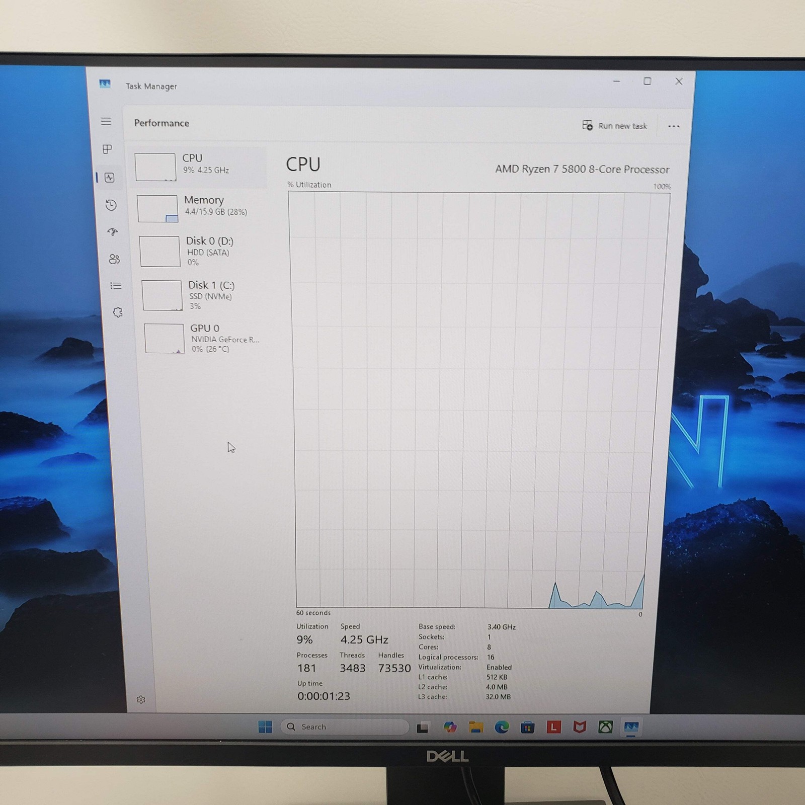 Lenovo Legion T5 26AMR5 26AMR5 Ryzen 7 5800 3.40GHz 16GB RAM 256GB SSD 1TB HDD G