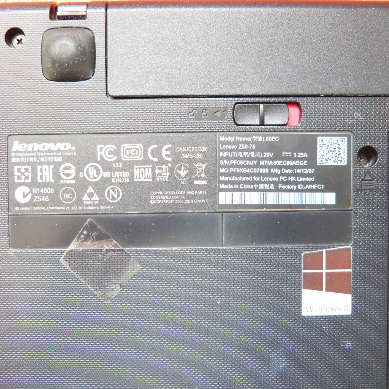 Lenovo Z50 ULTRABOOK 15″ FULLHD l 750 Windows 10 l AMD QUAD CORE l 12GB RAM