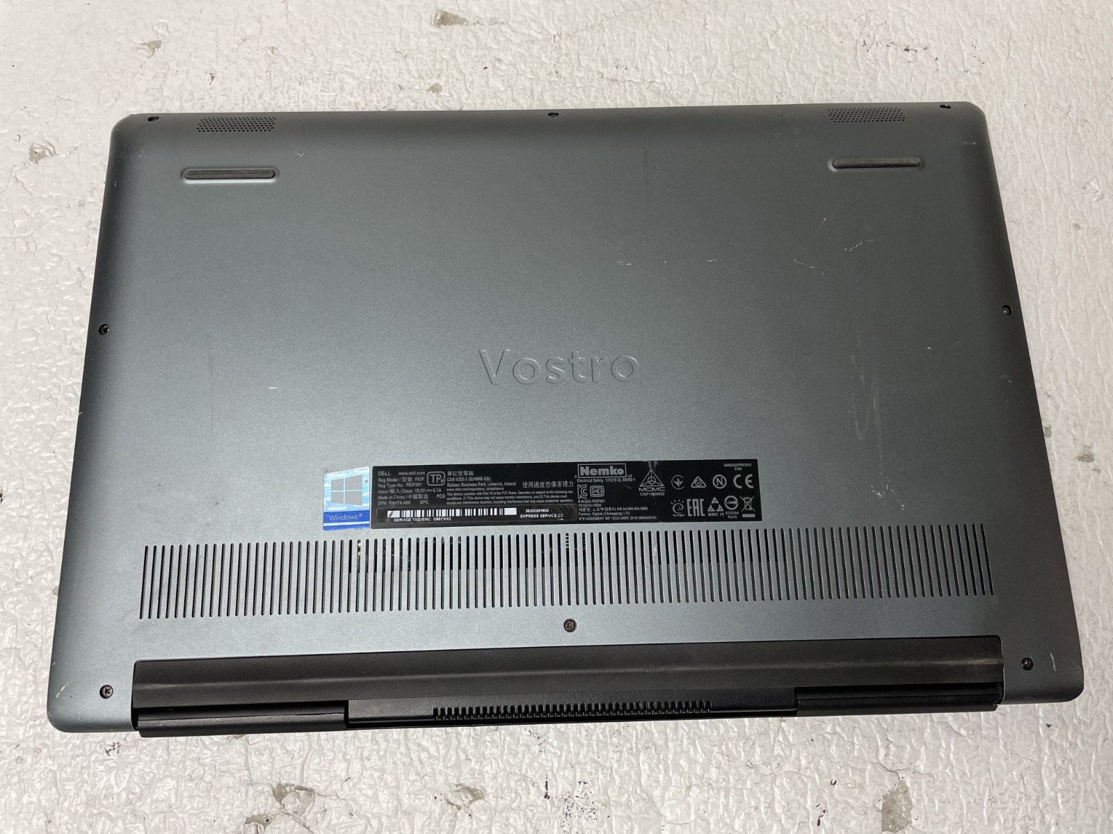 Dell Vostro 7590 Core Intel i7-9750H @2.60GHz 8GB RAM NO SSD For Parts *READ