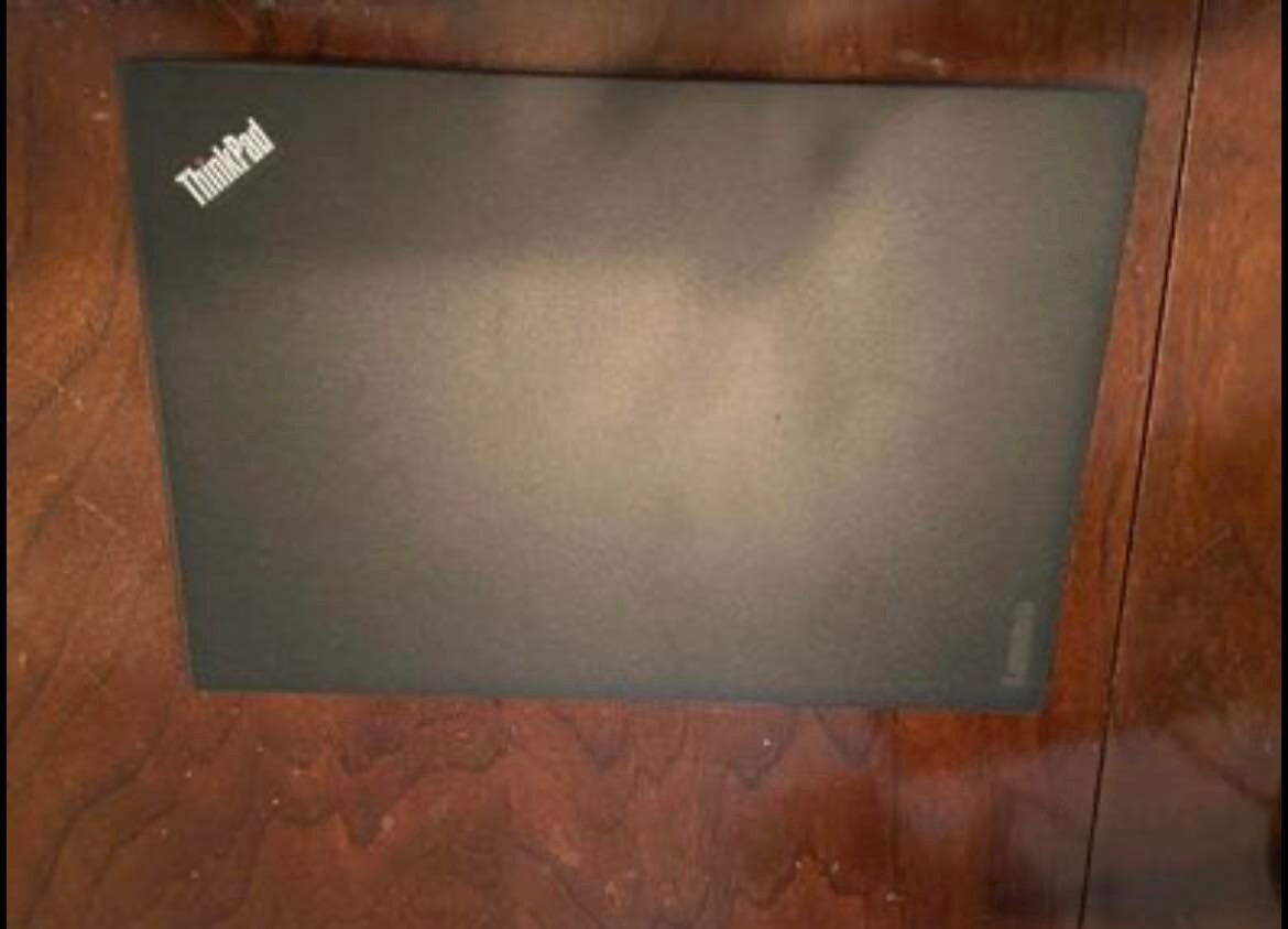 Lenova think pad 12.5 inch screen, acer monitor, headset, ethernet cable