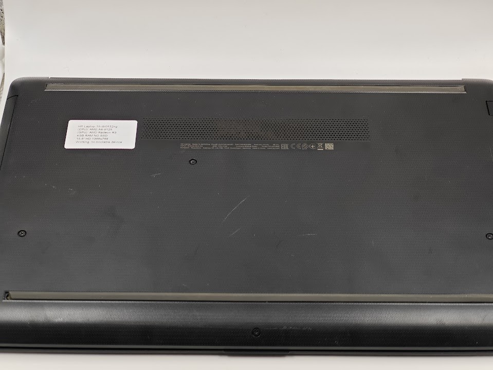 HP 15-db0532ng Laptop – AMD A4, 4GB RAM, no SSD, no Bootable Device