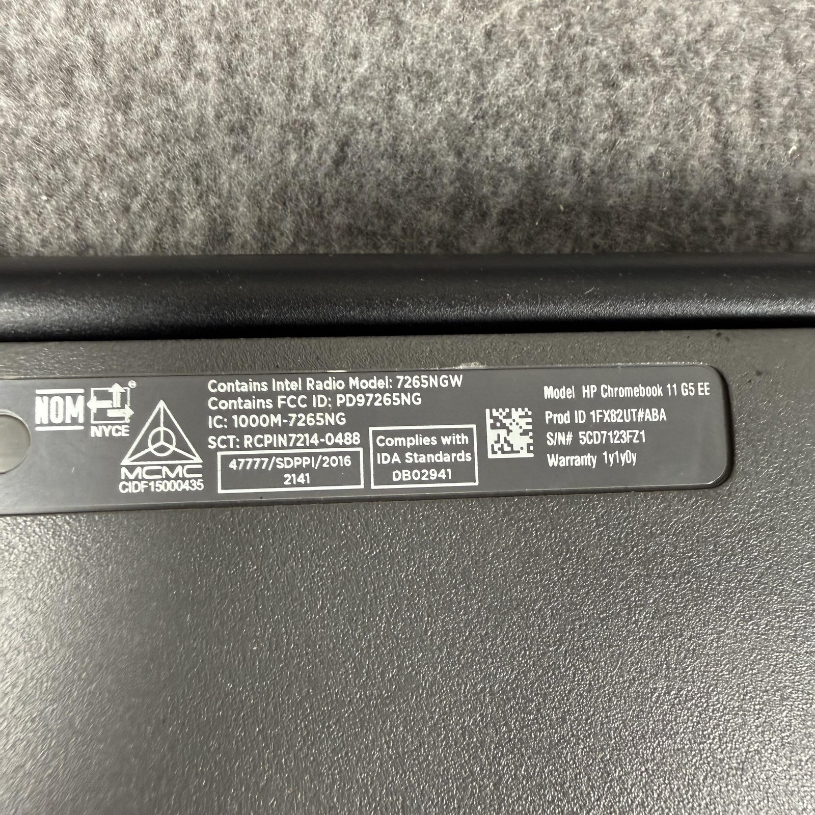 HP Chromebook 11 G5 EE Laptop Chrome OS WiFi Webcam Tested Works W Charger Black