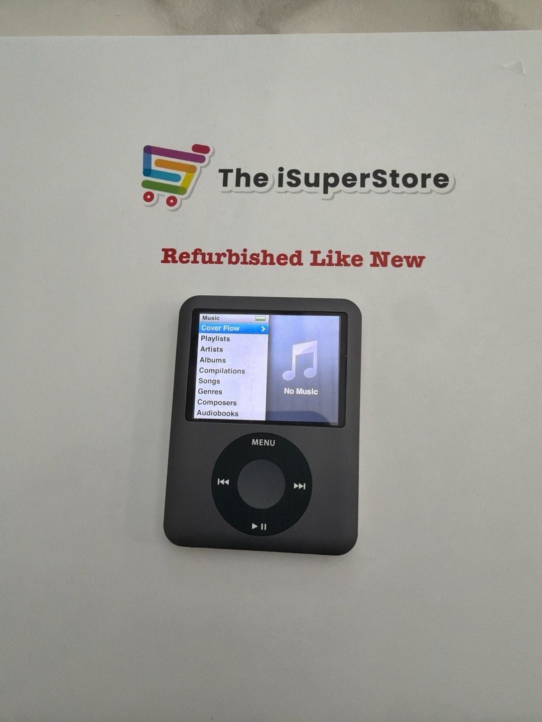 Apple iPod Nano 3rd Generation 8GB Black -Mint – New Battery – 1 YR Warranty