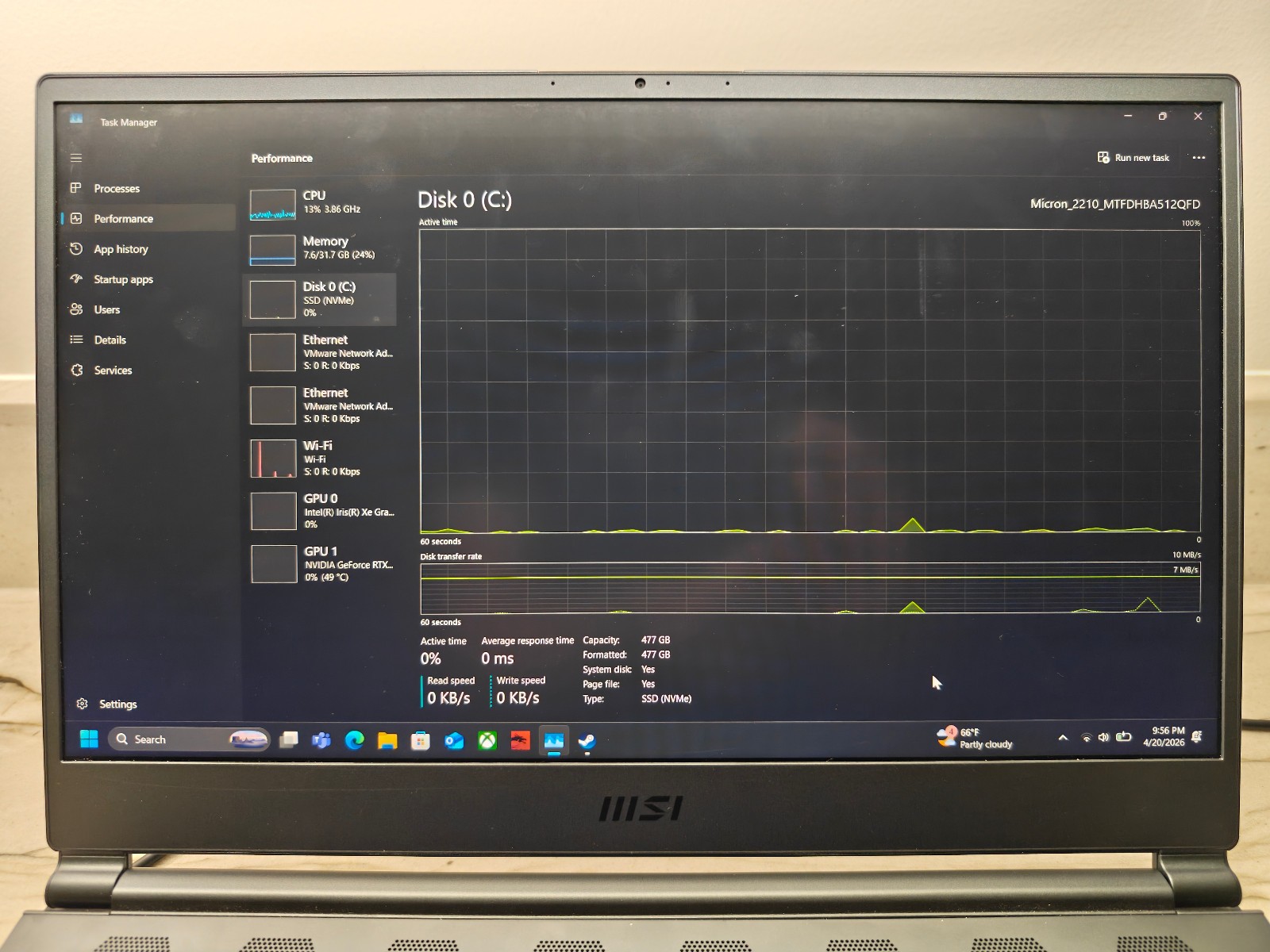 MSI Stealth 15M Gaming Laptop i7‑11375H RTX 3060 32GB 512GB SSD 15.6″ FHD 144Hz