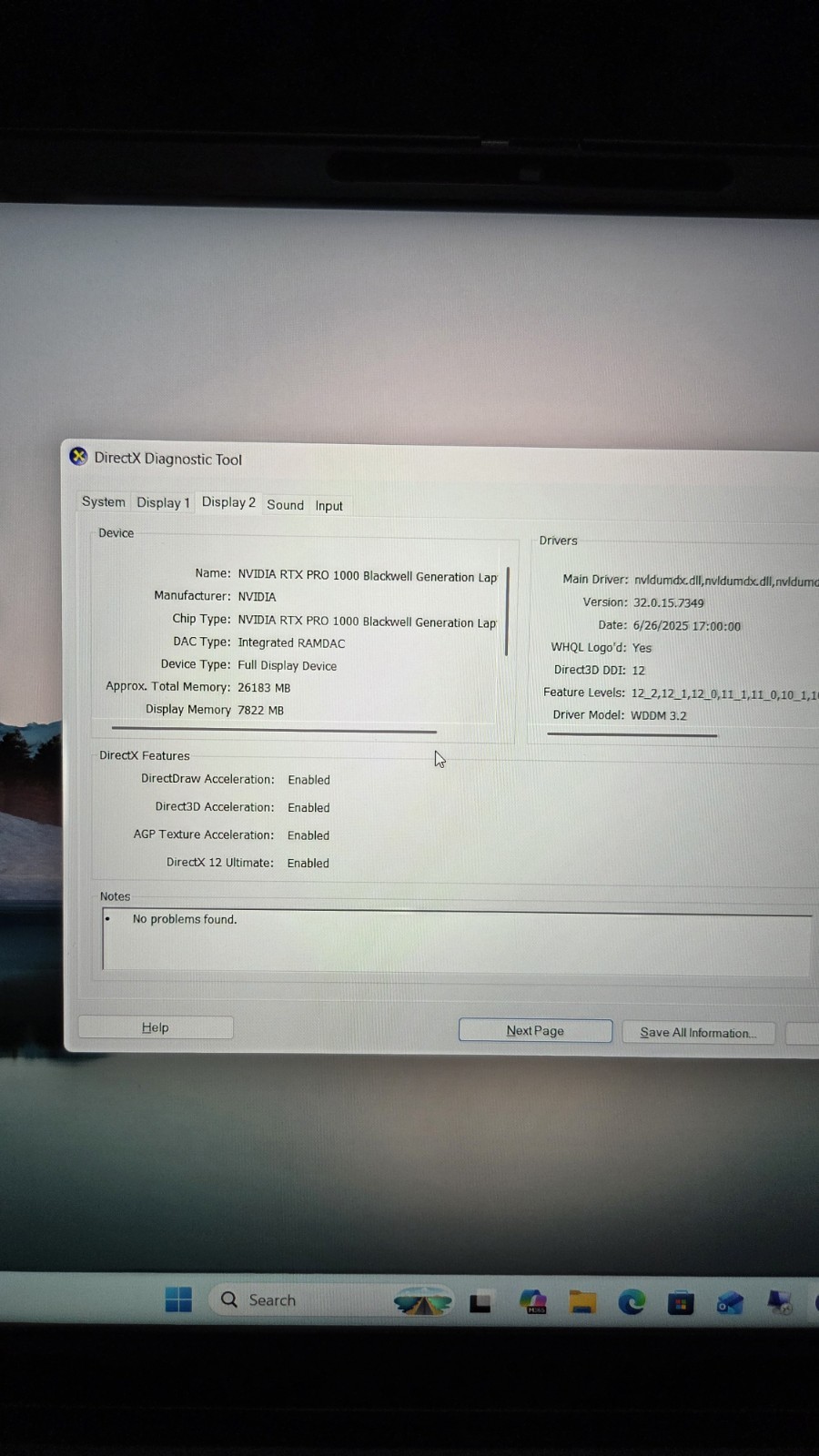 Dell Pro Max 16 Plus MB16250 Nvidia RTX PRO 1000-Ultra 7- 2TB Nvme- 32GB RAM