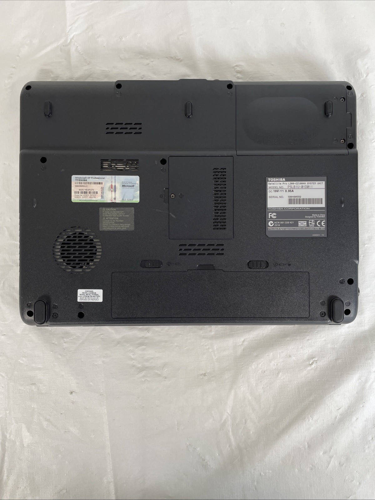 Toshiba SatellitePro L300-EZ1004X Intel Duo T5870 @ 2GHz 1GB RAM No HDD – Tested