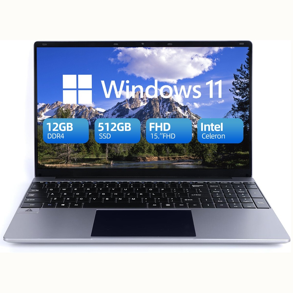 2025 Laptop Computer Anmesc 15.6′ Intel Quad-Core Processors 12GB RAM+512GB SSD