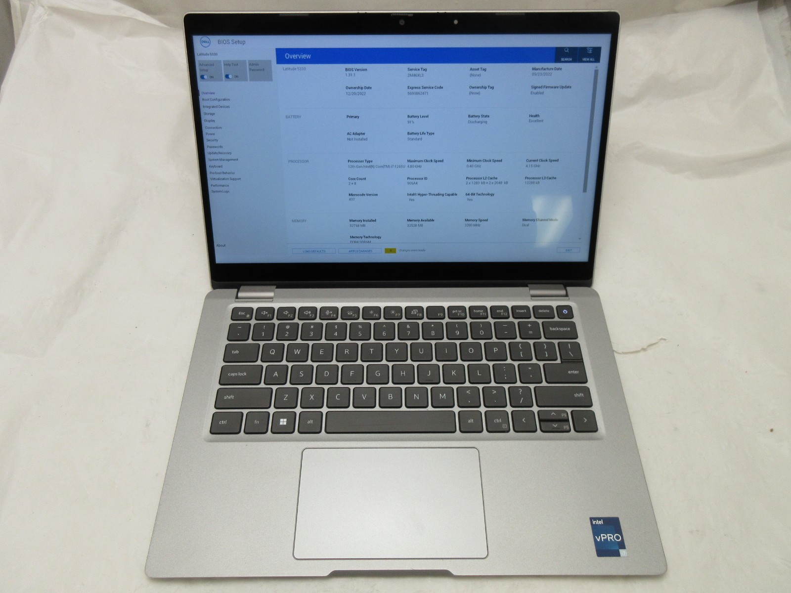 Dell Latitude 5330 13.3″ : i7-1265U 1.8GHz : 32GB RAM : 512GB SSD : Grade C