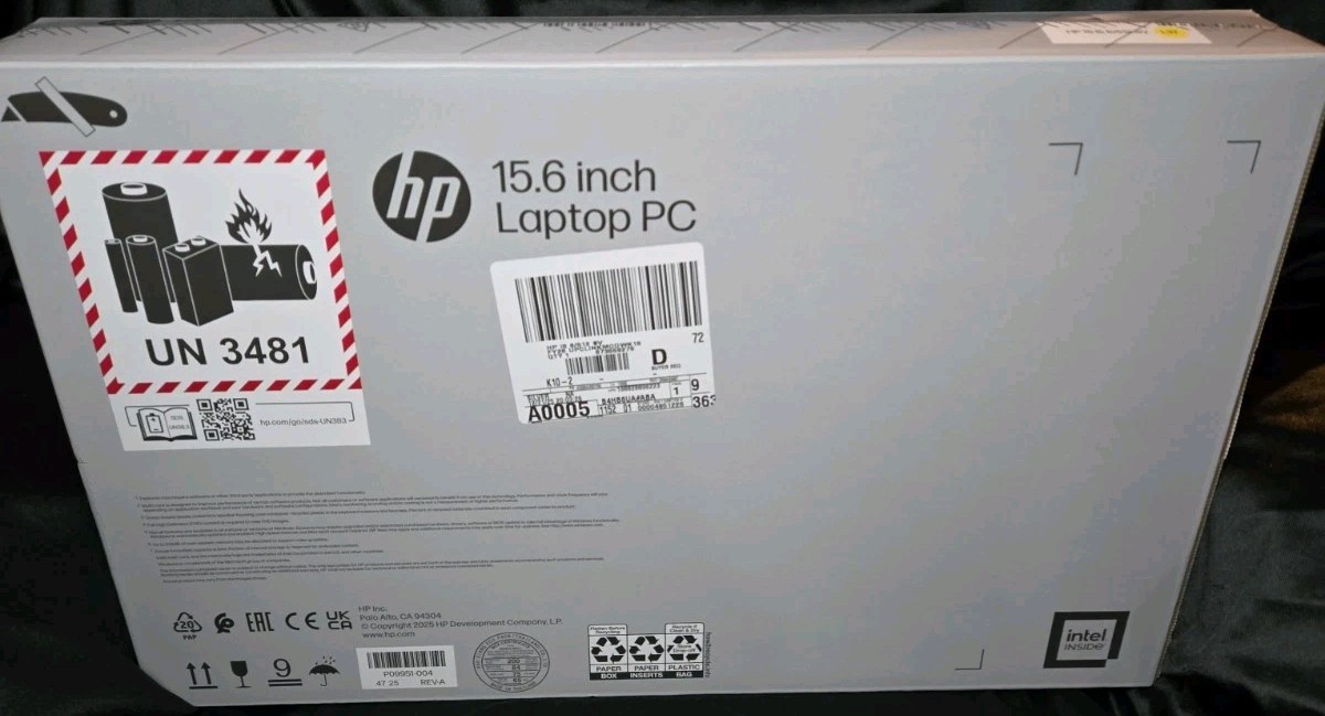 HP 15.6 inch Windows 11 Laptop Intel Core i5-1334U 8GB RAM 512GB SSD Natural Sil