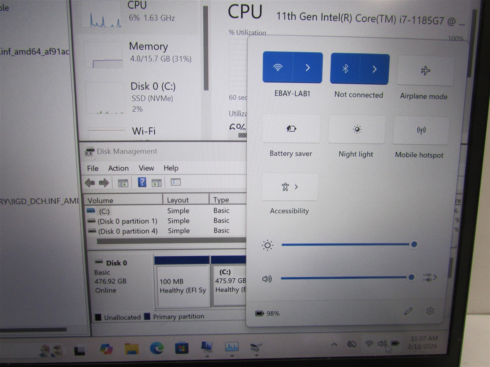 HP ZBook Firefly 14 G8 i7-1185G7 3.0GHz 16GB 512GB NVME 14″ W11 Pro MISS KEY/DMG
