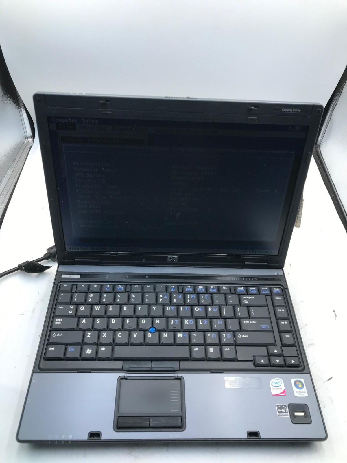 HP Compaq 6910p Intel Core 2 Duo 2.1 GHz 14″ Laptop – BOOTS BIOS -MZ