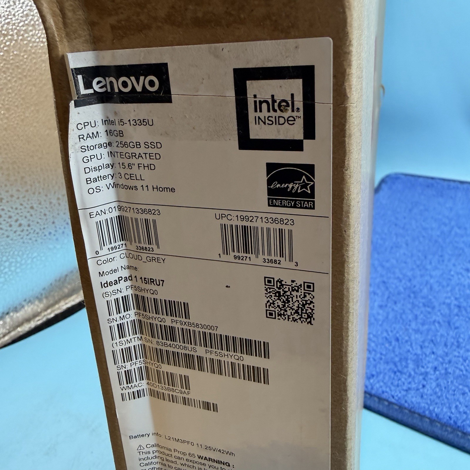 Lenovo IdeaPad 15IRU7 15.6″ FHD Laptop Intel Core i5-1335U 16GB RAM 256GB SSD