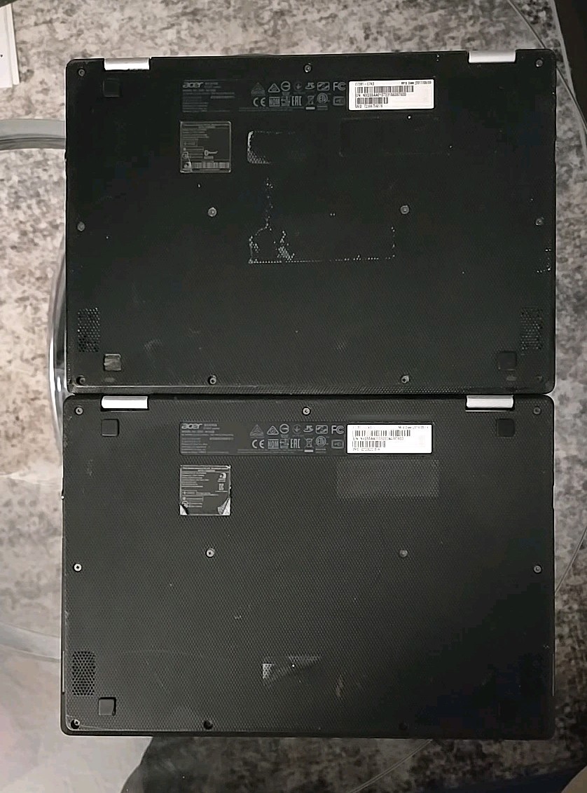 Lot of 2 Black Acer Chromebook C738T series, model – N15Q8. Touch Screen