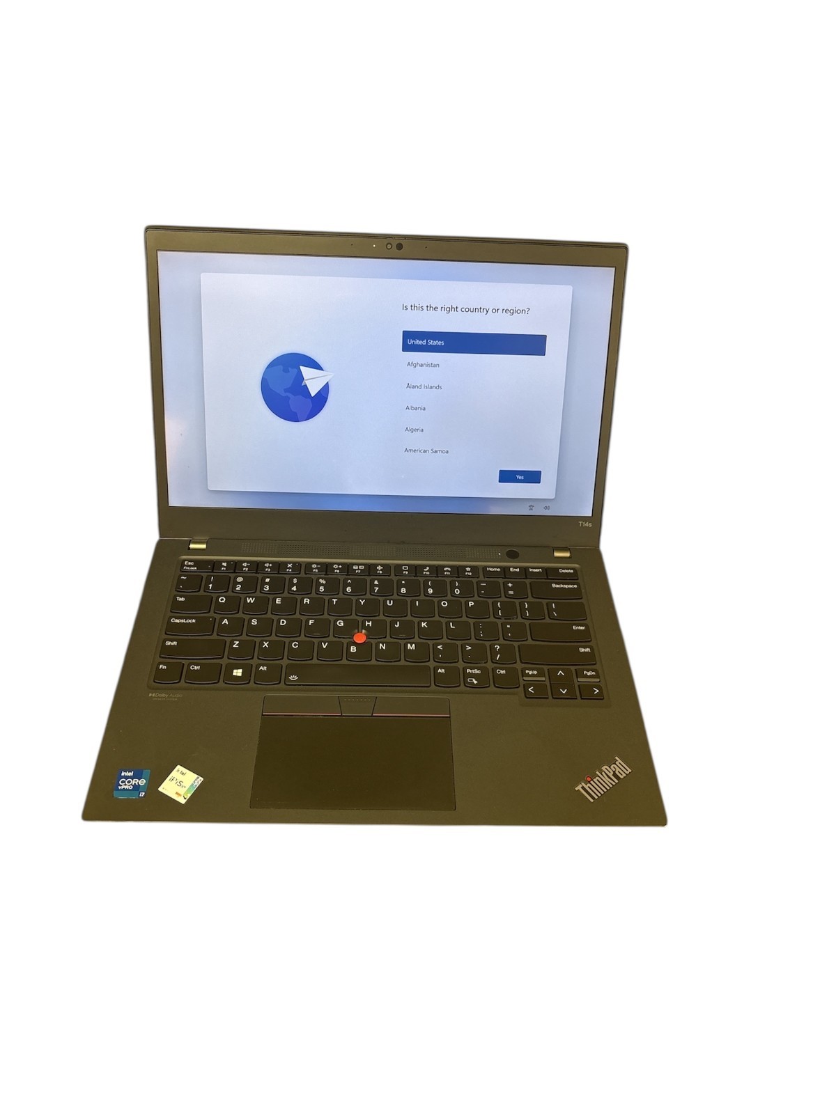 LENOVO THINKPAD T14S GEN 2 FHD Touch I7-1185G7 512GB NVME 32GB RAM WIN 11 No AC