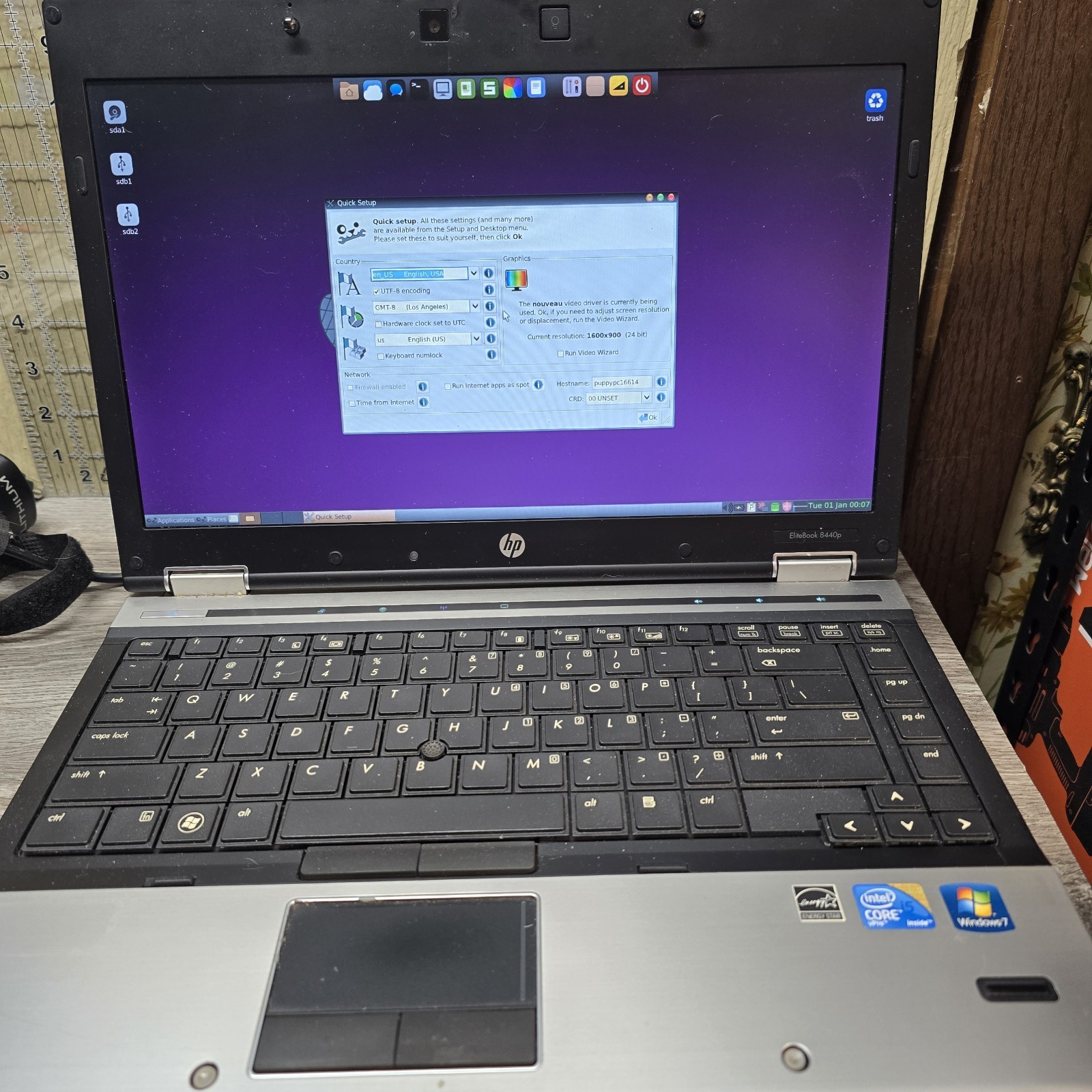 HP EliteBook 8440p i5-M520 2.40GHz 1600×900 3GB RAM FOR PARTS No Charger