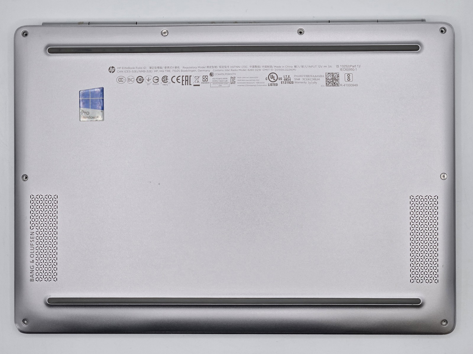 HP EliteBook Folio G1 Motherboard Palmrest *READ*