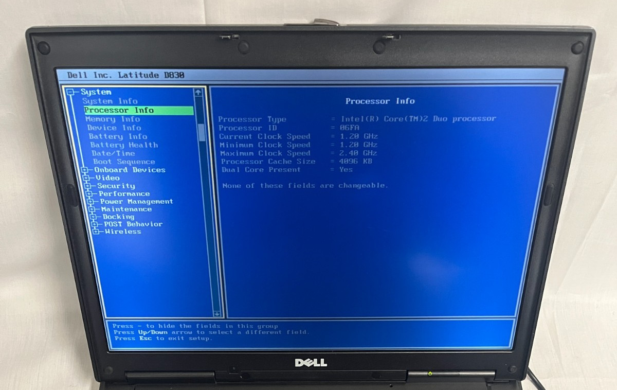 Dell Latitude D830 Intel Core 2 Duo 2.4GHz, 2GB RAM, 80GB HDD ~ PNW