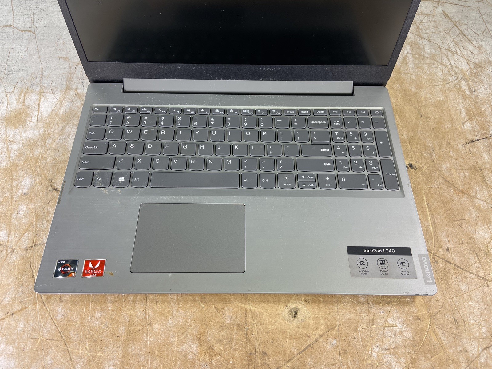 LENOVO IDEAPAD L340-15API AMD RYZEN 3 3200U @ 2.60GHz, 8GB RAM, NO HDD/OS