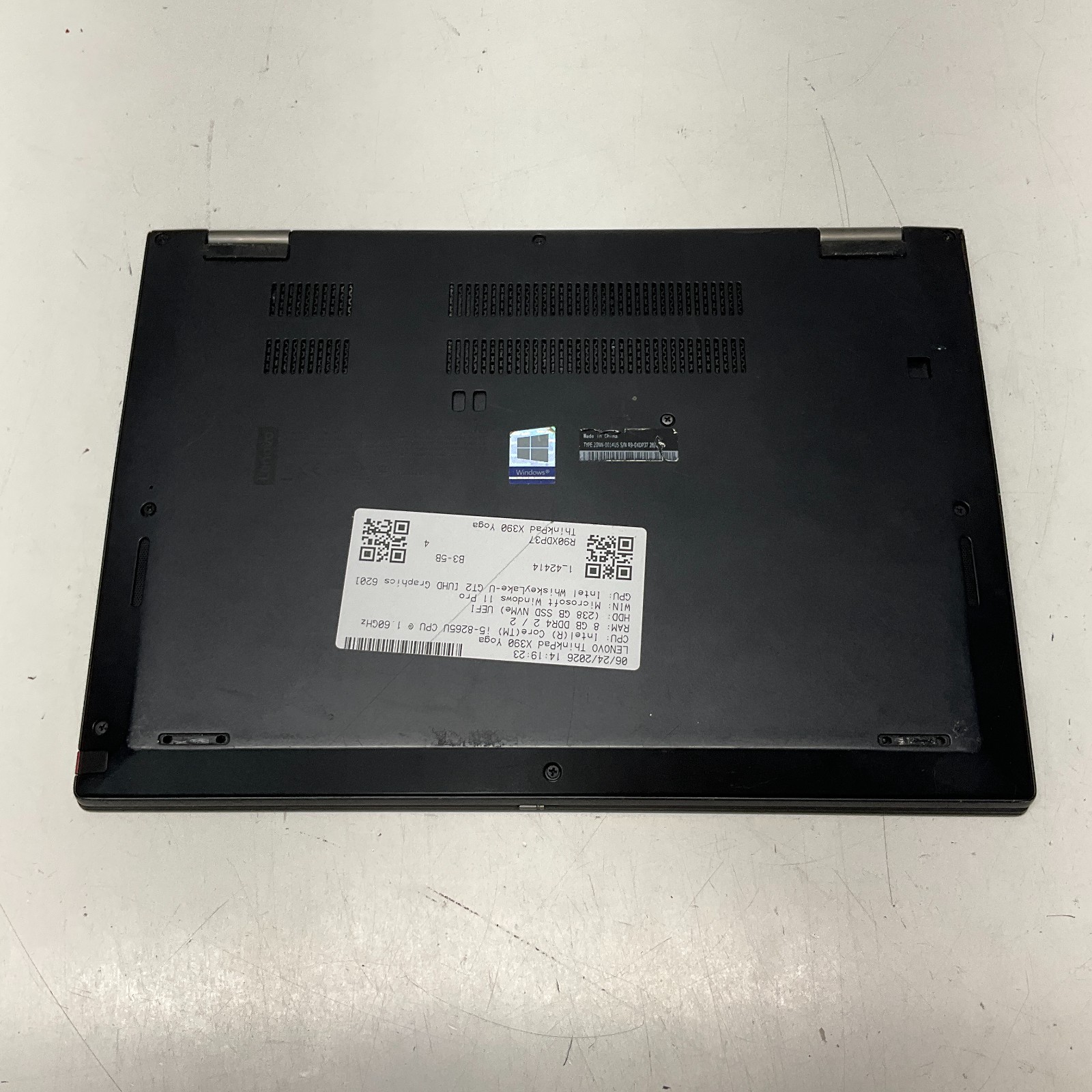 Lenovo ThinkPad X390 YOGA 13.3″ i5-8365U 1.6GHz 8GB RAM 256GB SSD Windows 11 Pro