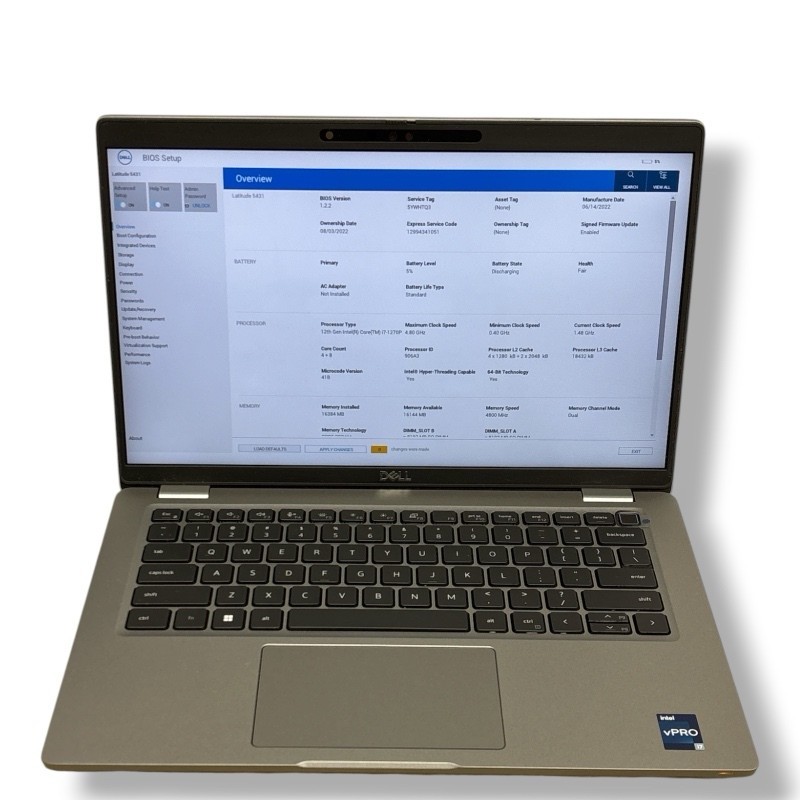 2x Dell Latitude 5431 i7-1270P 2.2 GHz 16GB No HDD/OS (Bios Password) Laptop