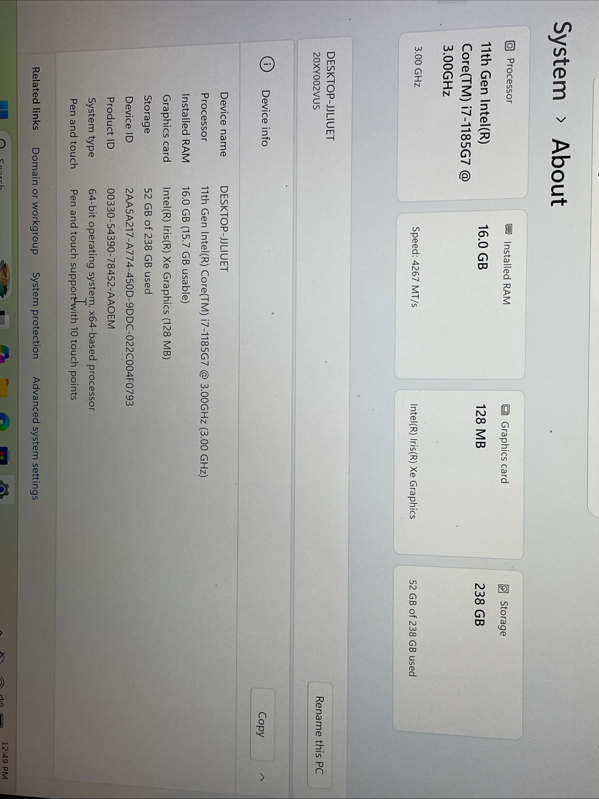 Lenovo ThinkPad X1 Yoga Gen 6 Evo i7-1185G7 16GB 256GB 4K Touch Pen Win11