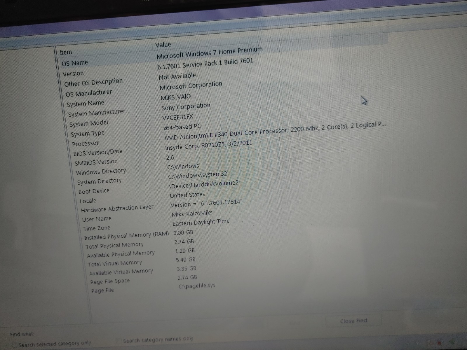 Sony VAIO VPCEE31FX 15.6″ Laptop AMD Athlon II 4GB RAM 320GB HDD Win7
