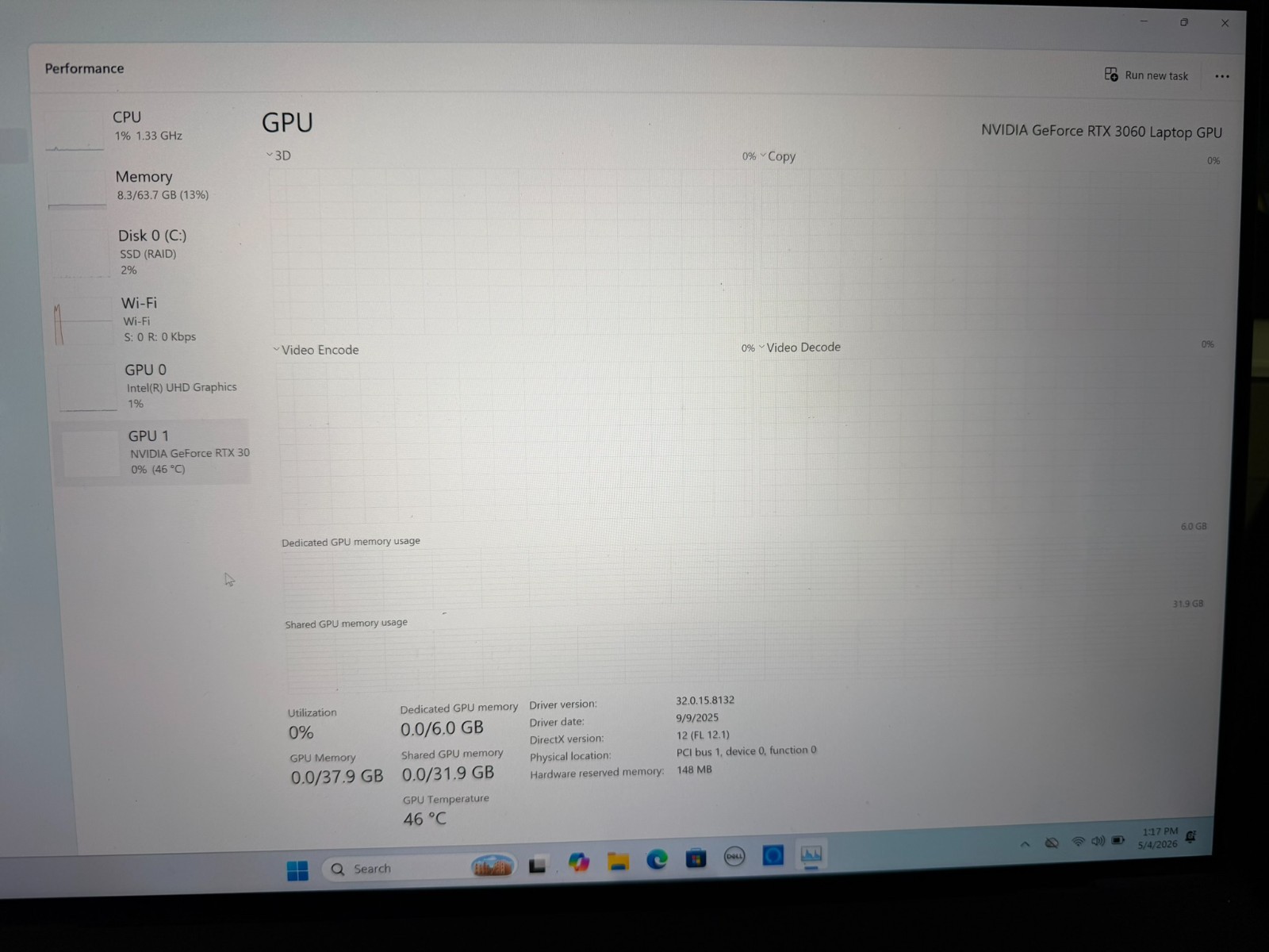 Dell XPS 17 9710 laptop, i9-11900, 64 GB RAM,RTX 3060 GPU, 1TB HD,4K touchscreen