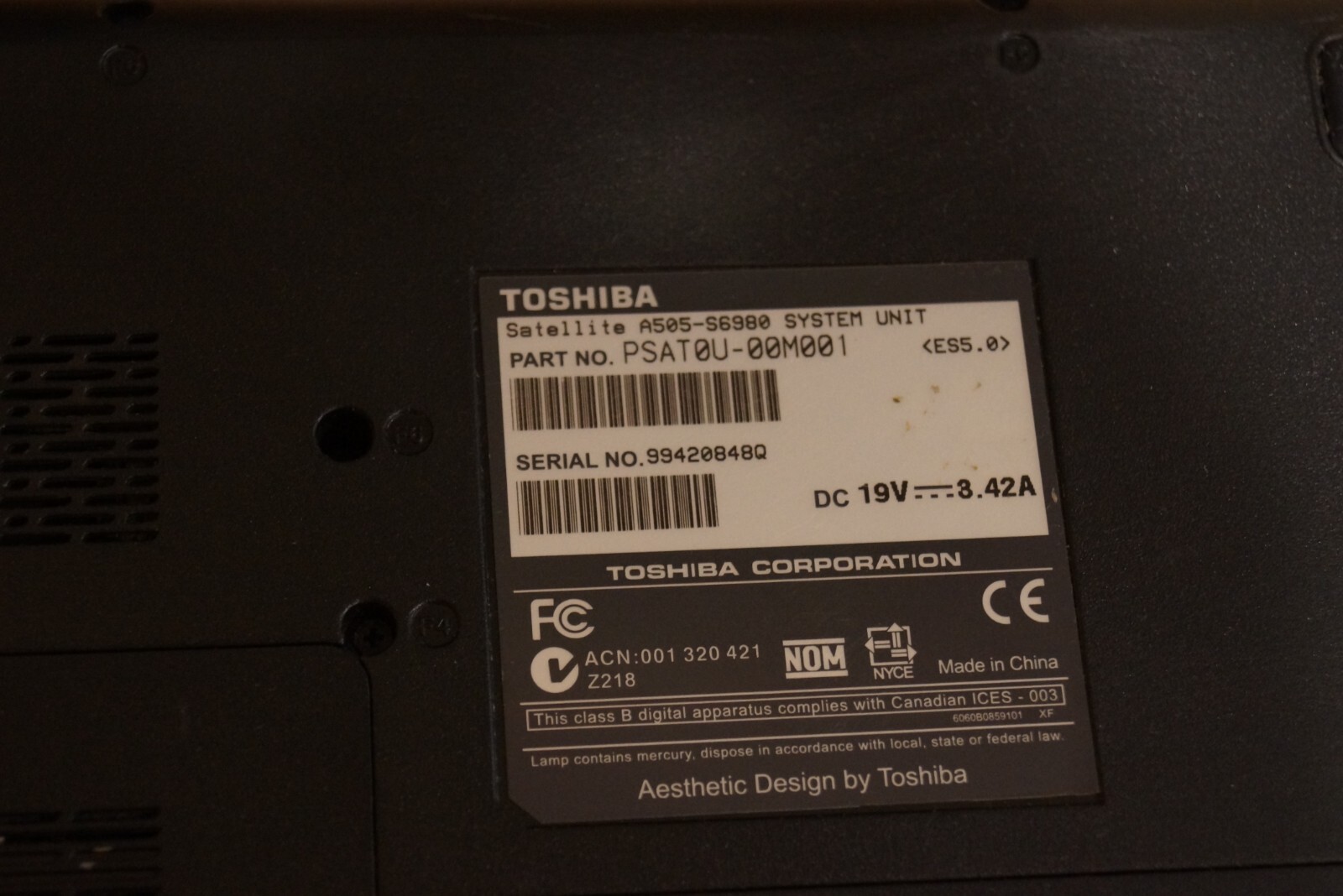 Activated 22H2 WIN 10PRO Toshiba A505-S6980 @2.20GHz,4GB RAM 500GB HDD