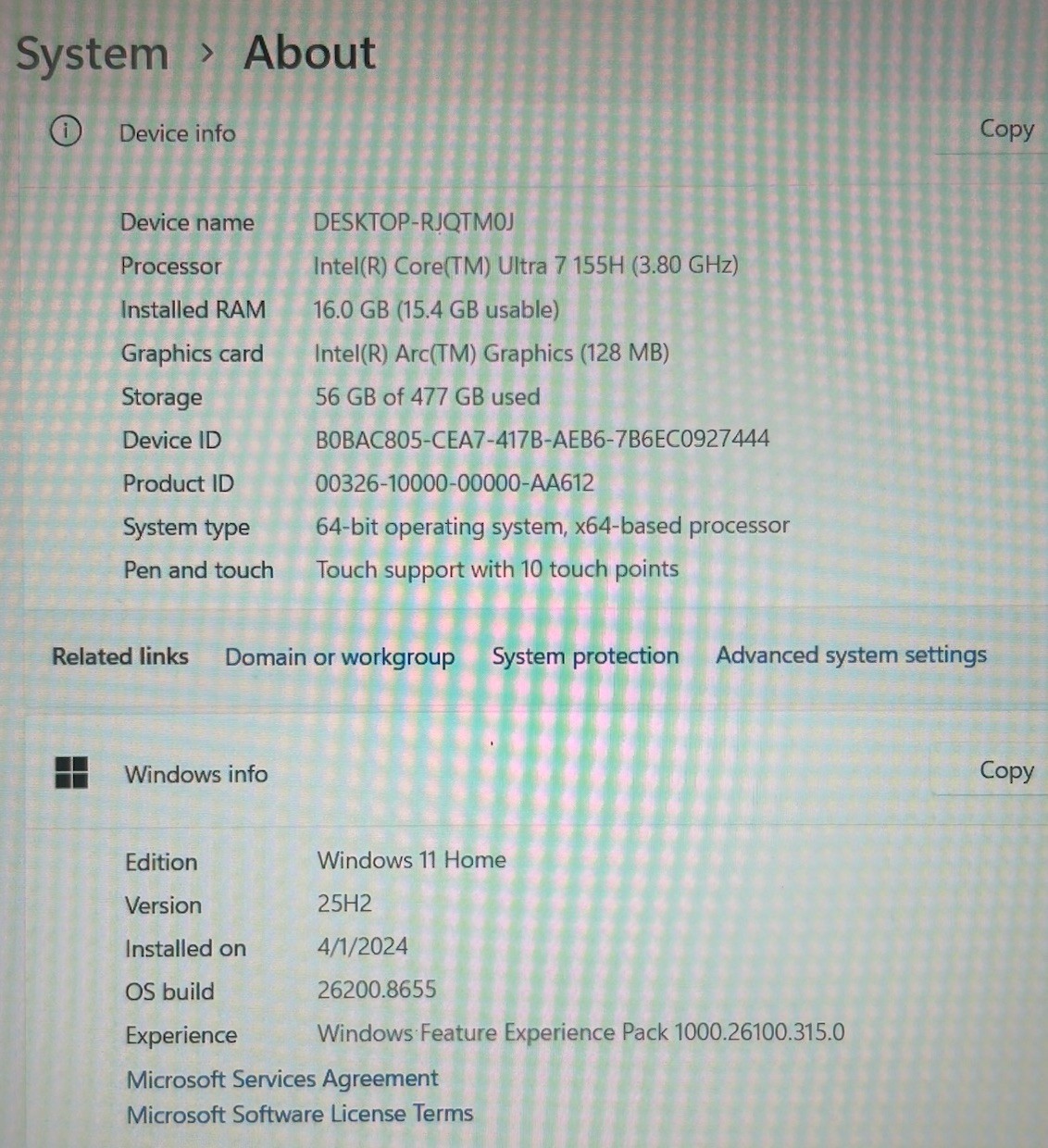 HP 15-FD1447NR 15.6″ Touch Laptop Core Ultra 7 155H 16GB RAM 512GB SSD W11H