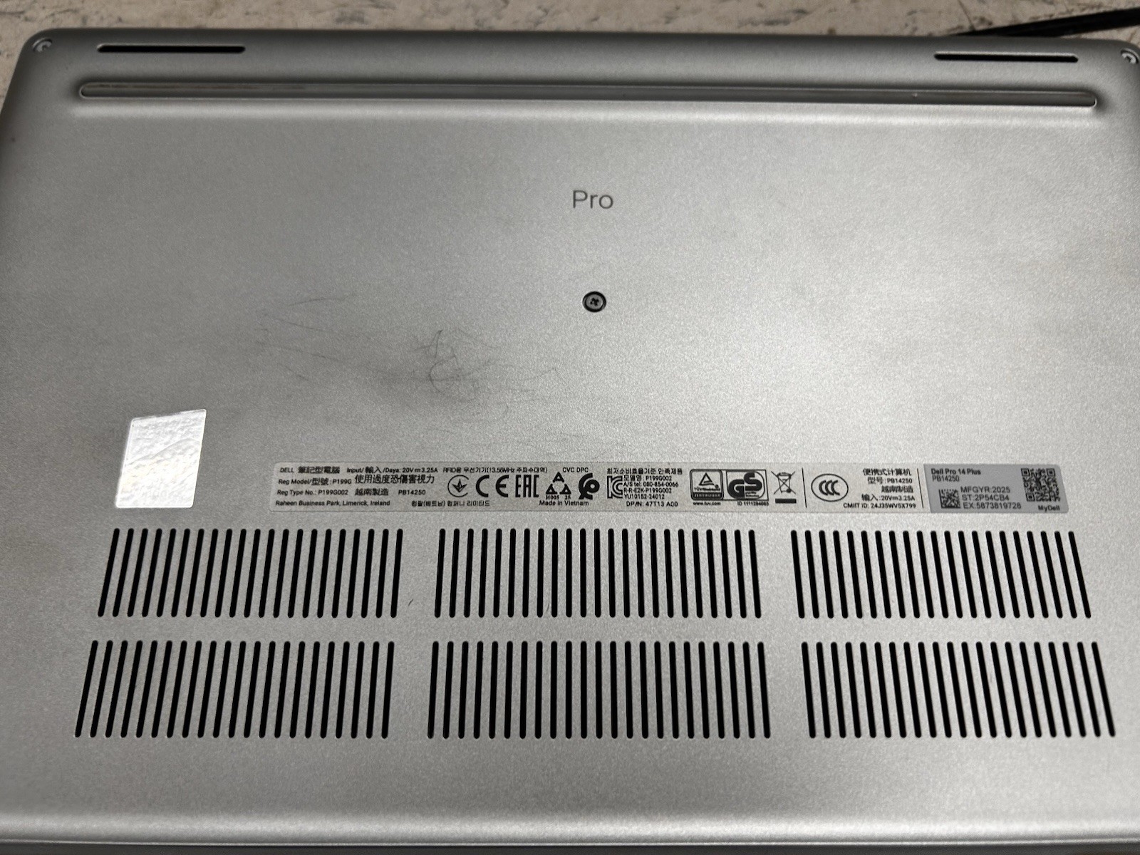 Dell Pro 14 Plus PB14250 14″ Ultra 7 255U 16Gb DDR5 512GB SSD Windows 11 Pro