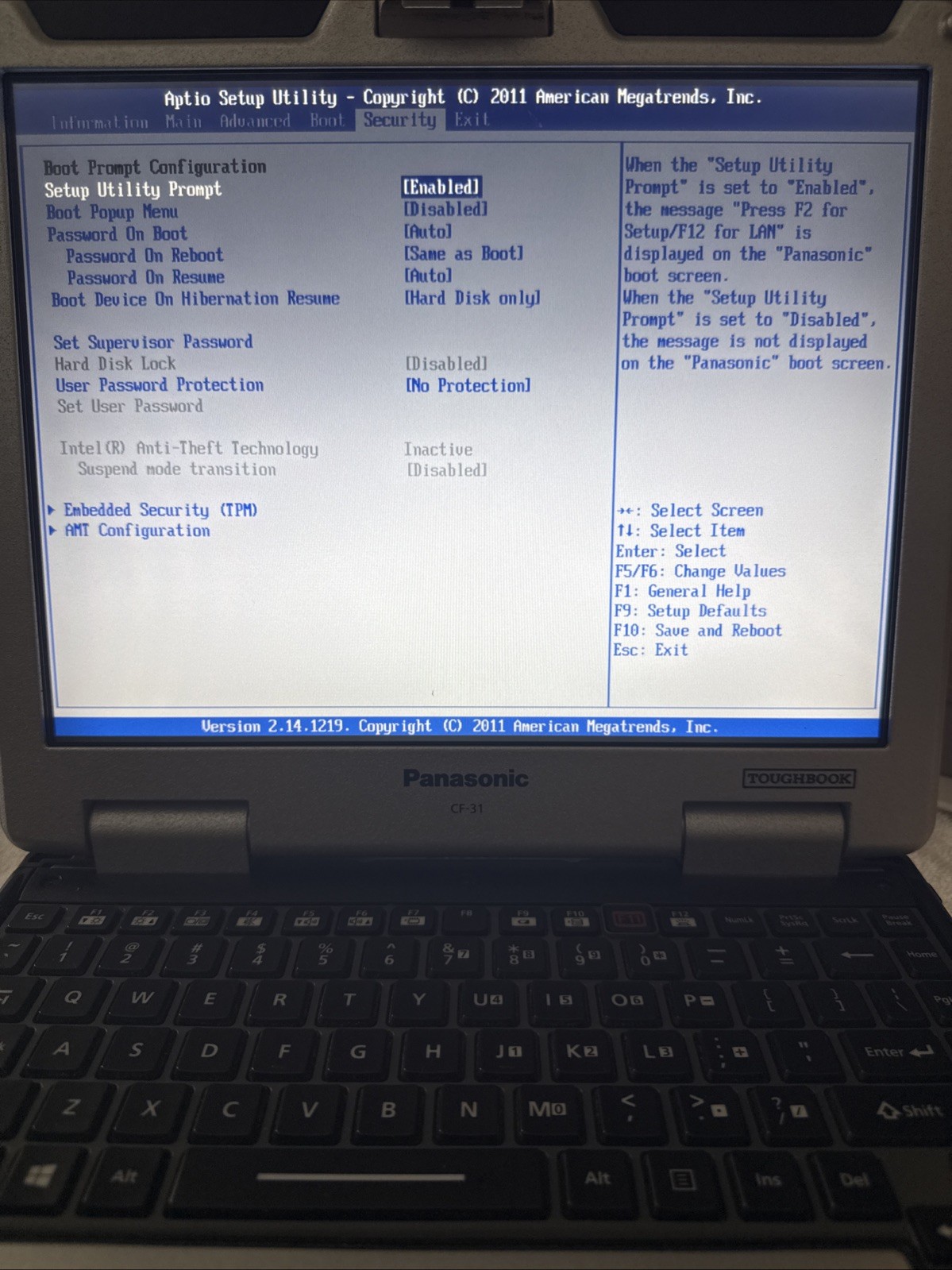 Panasonic Toughbook CF-31 MK4 i5-3340M 2.7GHz/8GB 128GB/NoOS/NoDVD/No AC Charger