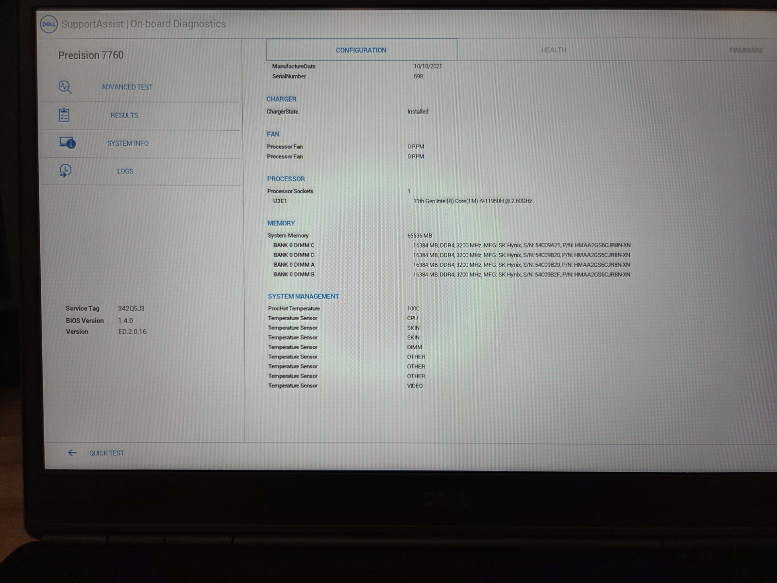 Dell Precision 7760, Intel Core i9, 64GB RAM, GeForce RTX 3080, 2.77TB SSD Laptp
