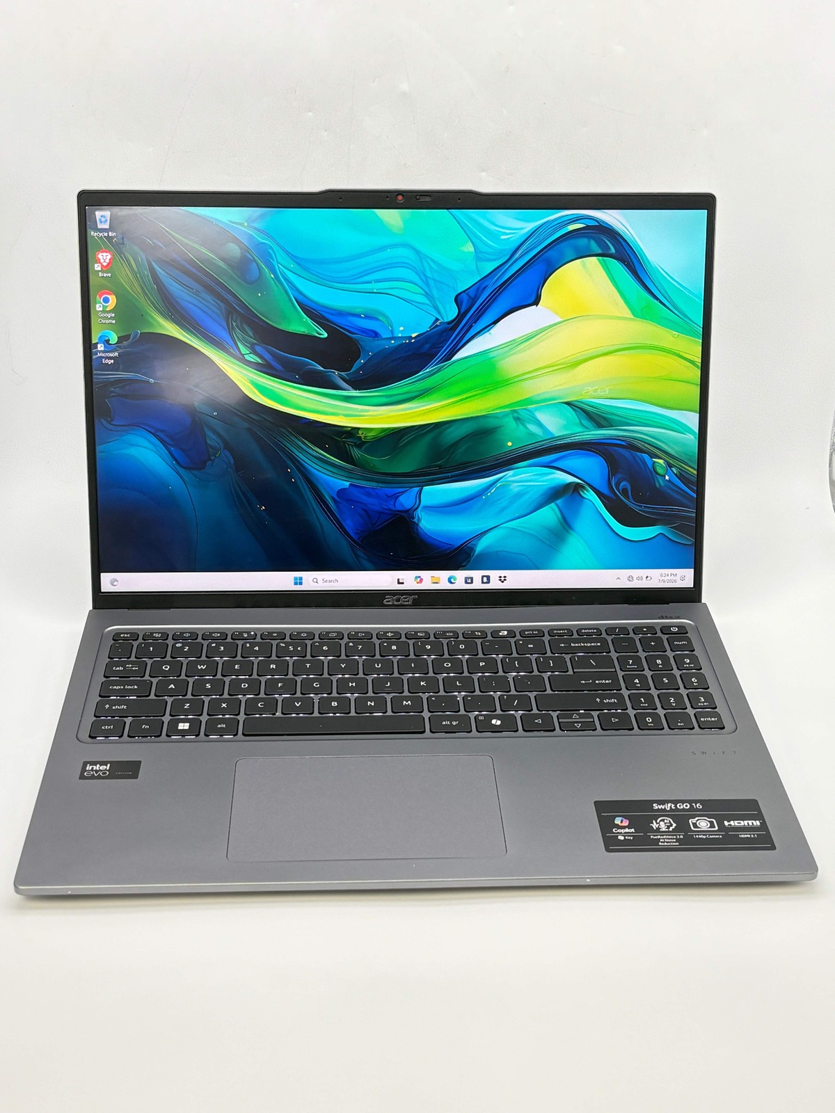 Acer Swift Go 16 N24H2 Intel Core Ultra 9 185H 32GB RAM 1TB SSD Gray