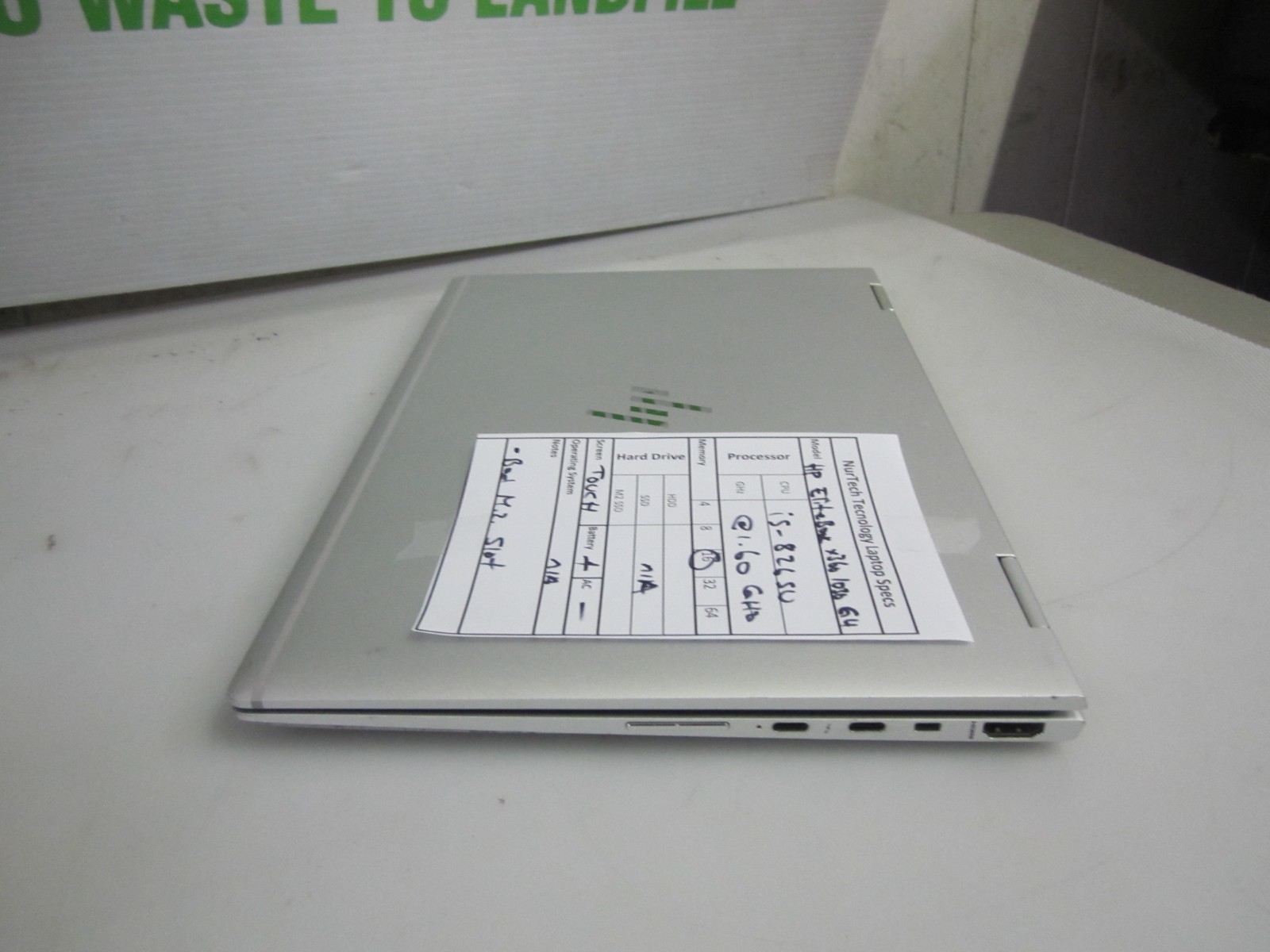 HP EliteBook X360 1030 G4 Touch i5-8265U 1.6GHz 16GB NO HDD/AC/OS BAD M2 SLOT
