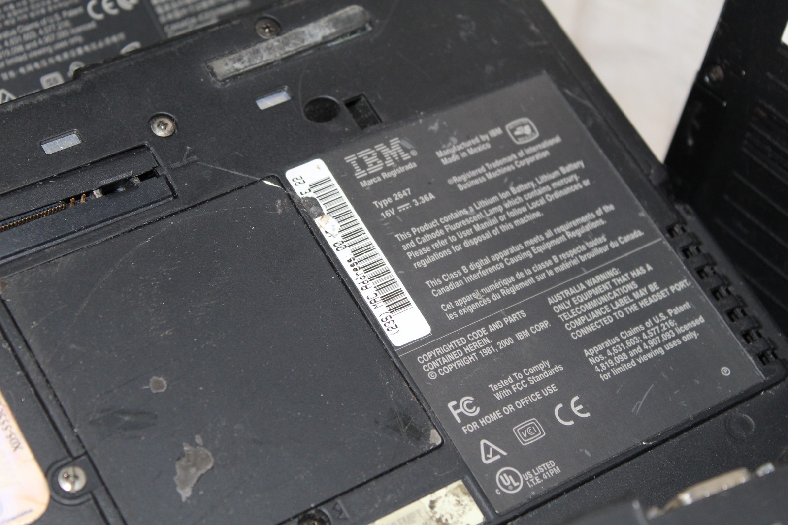 Lot of 5 IBM ThinkPad Type 2647 T20 T21 T22 Series Laptops Untested AS-IS Parts