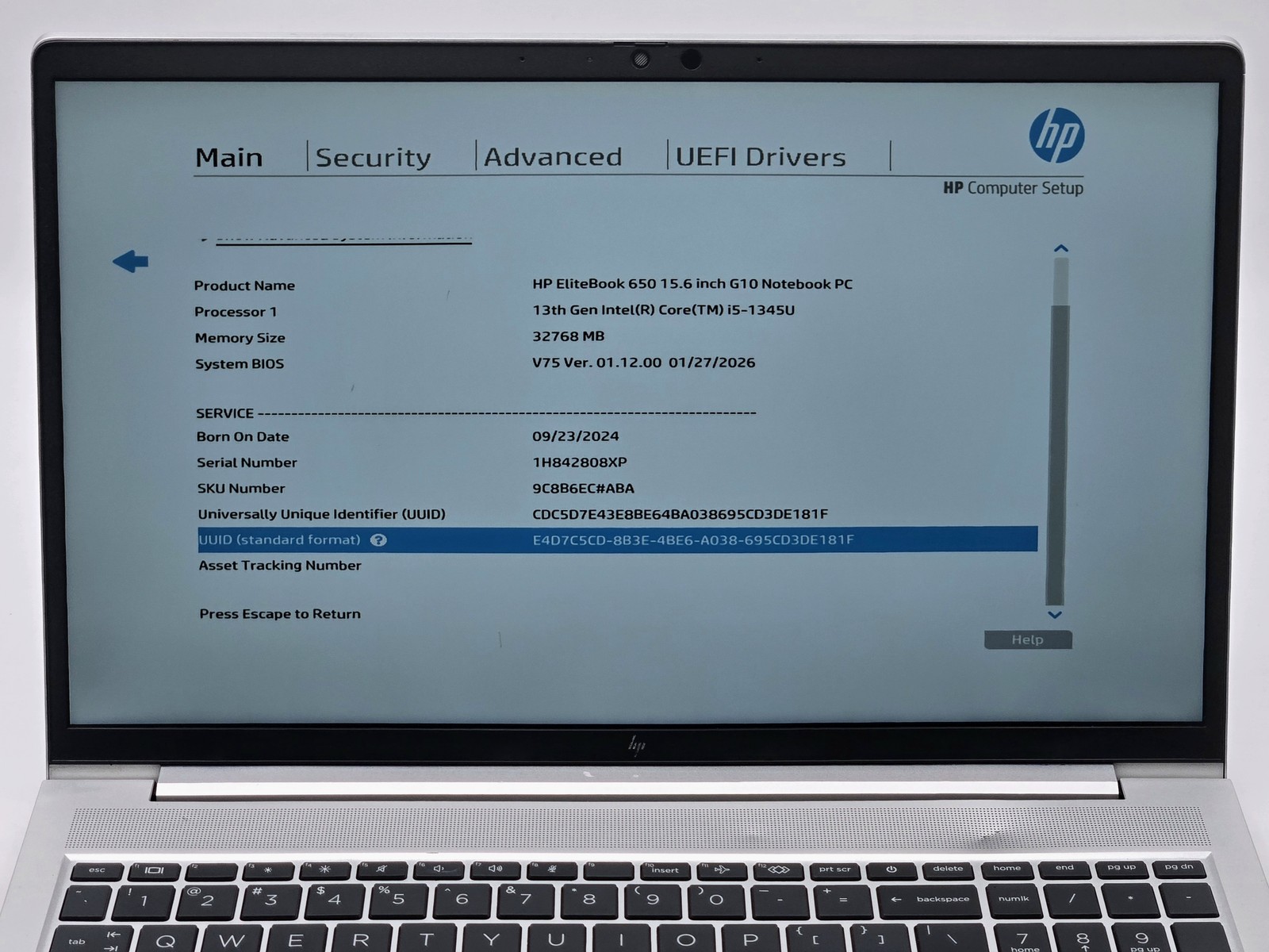 HP EliteBook 650 G10 15″ FHD I5-1345U 512GB 32GB W11P Backlit FP Reader Warranty