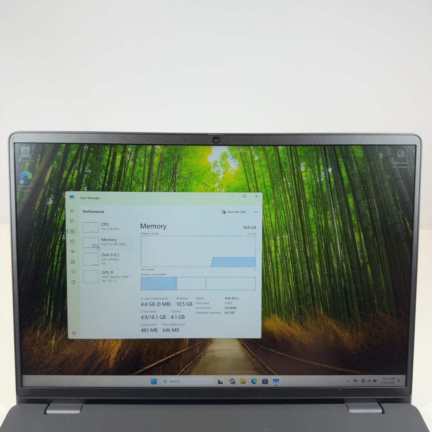 Dell Pro 16 PC16255 15.6″ Ryzen 5 Pro 215 3.2GHz 16GB RAM 256GB SSD