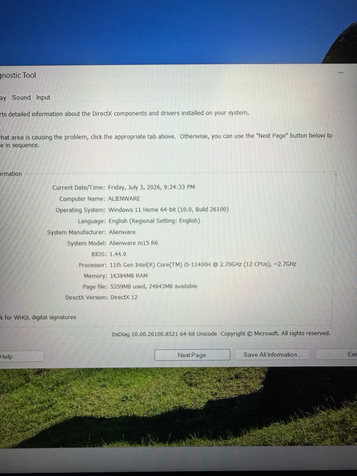 Alienware m15 R6 15.6″ i5-11400H 16GB 1TB SSD RTX 3060 – Fully Functional
