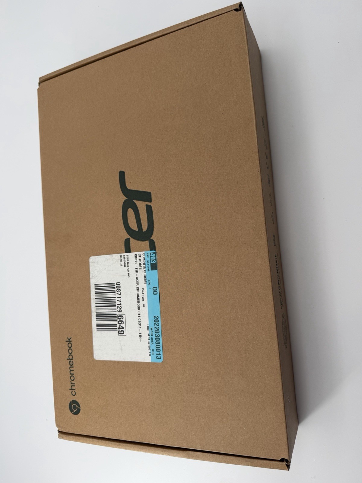 Acer chrome book CB311-11H- KO4N Pure silver Model-N19Q10