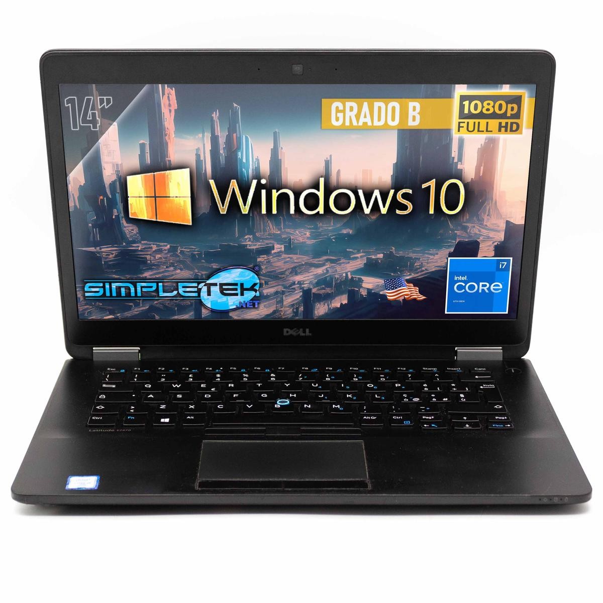 Dell E7470 I7 14″ Windows 10 Pro Laptop 8gb 120gb Layout Usa PC_
