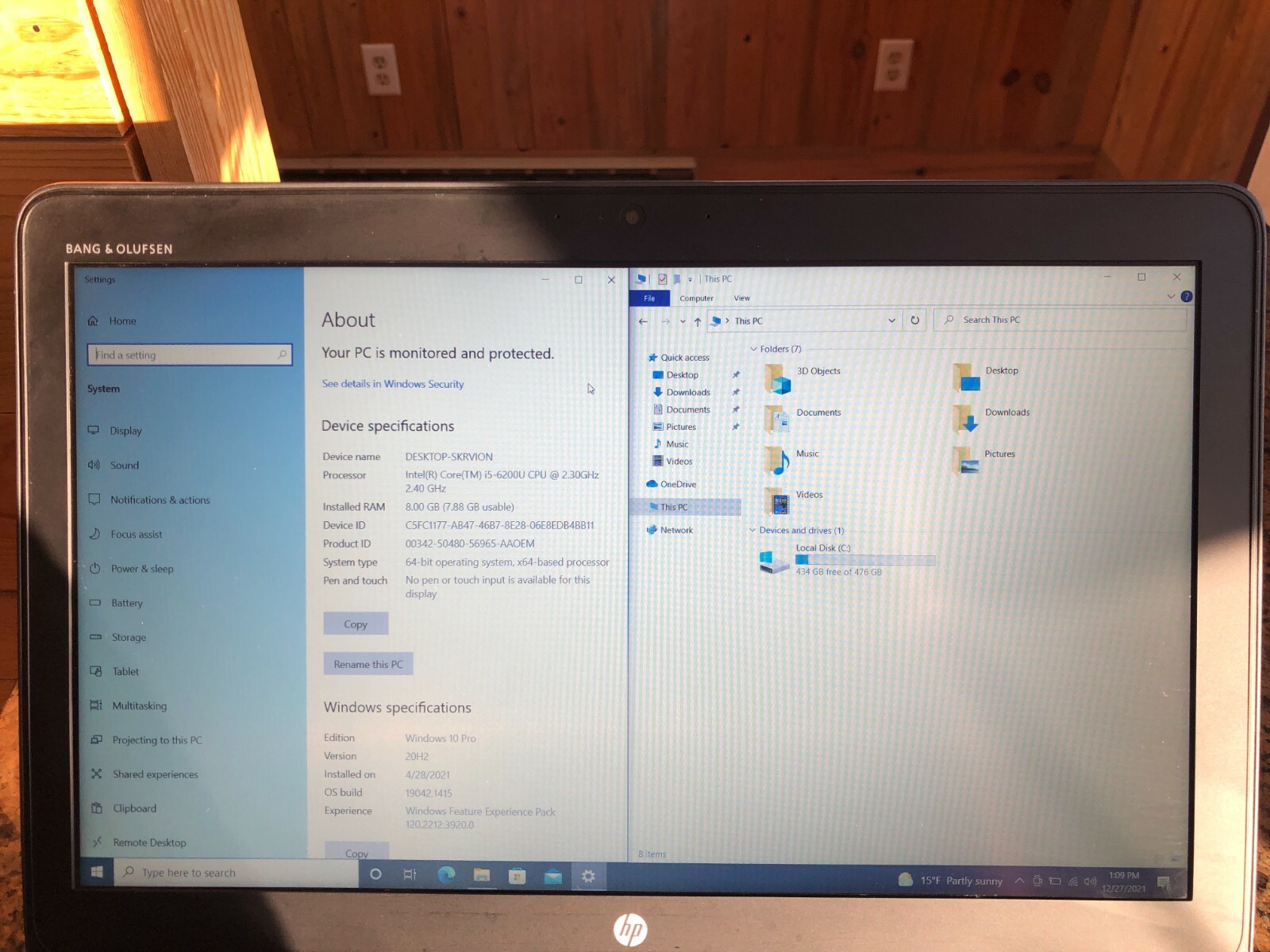 Hp ZBook 15u G3 8GB RAM 500GB M2 SSD Windows 10 Pro Core i5-6200u
