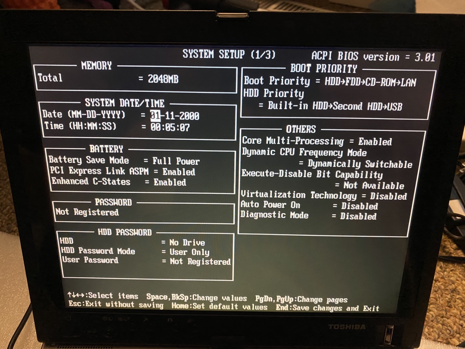 12.1” Toshiba Portege M400 Tablet Laptop Vintage T2400 2GB 160GB Linux – WORKING