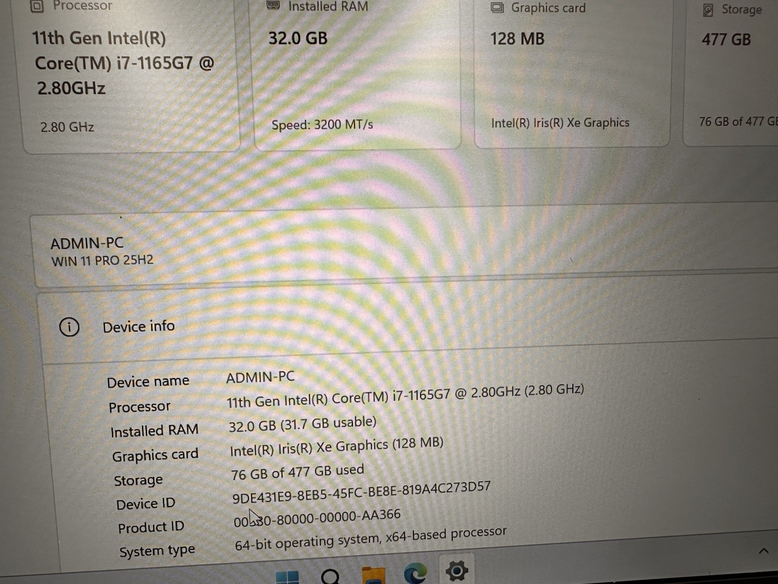 HP ELITEBOOK 840 G8 i7-1165G7 2.8 GHZ 32GB 512GB Ssd NVME /HP 65w adapter.#01