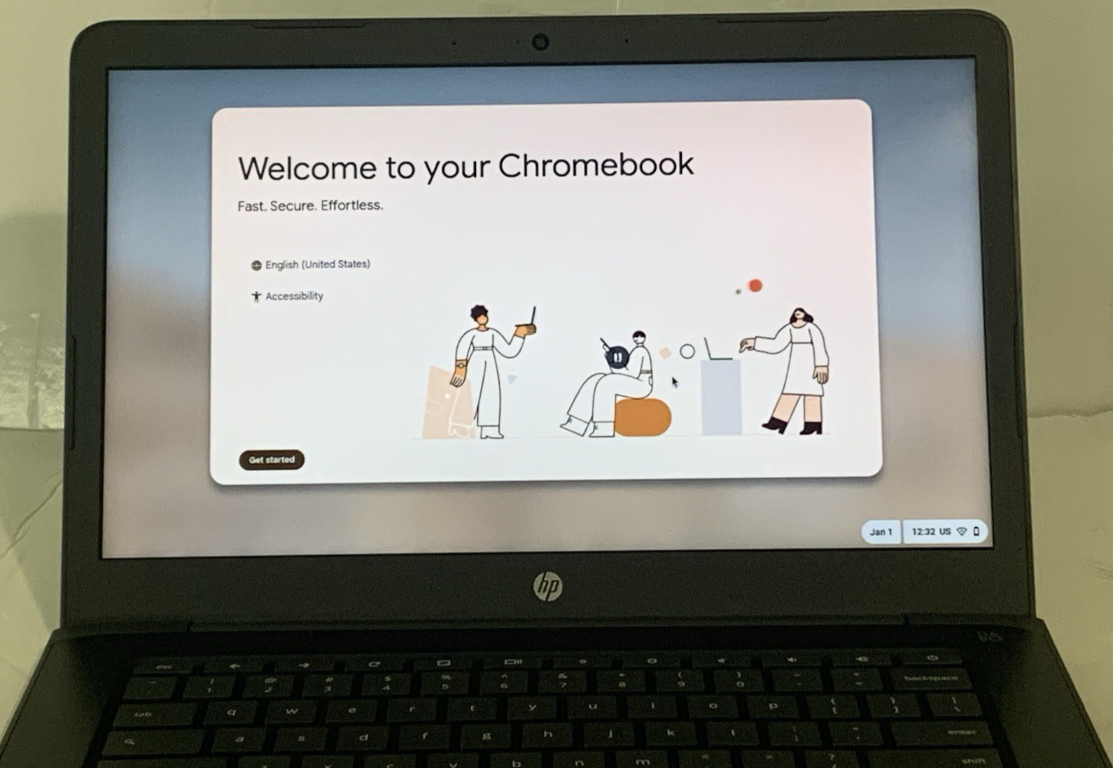 HP Touchscreen Chromebook 14″ Intel Celeron 1.1GHz 4GB RAM 32GB eMM Adapter