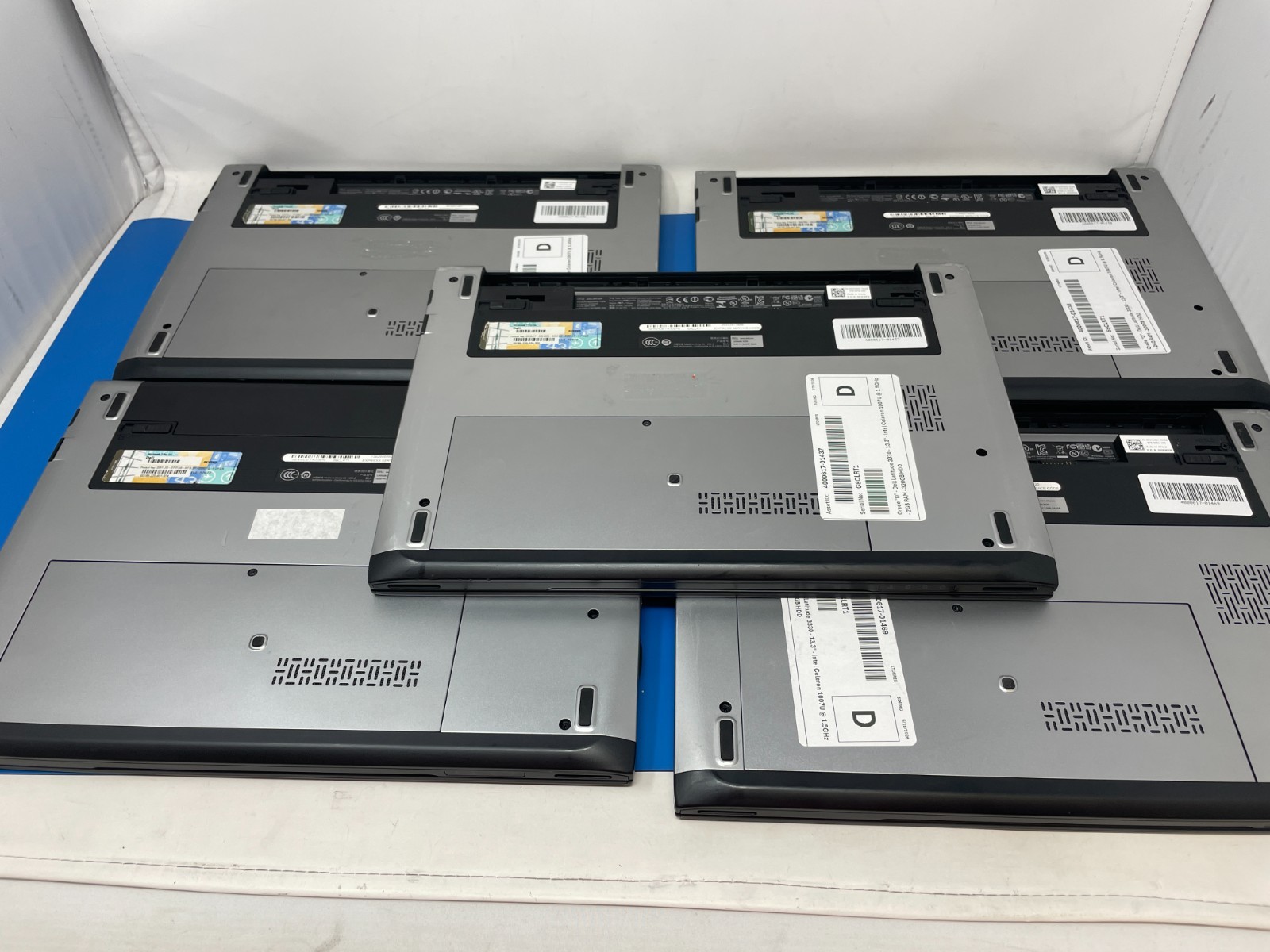 FOR PARTS: 5 Dell Latitude 3330 Intel Celeron 1007U 2GB RAM 320 GB HDD